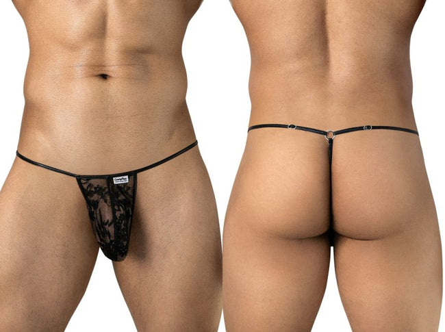 CandyMan 95007 Men's Underwear Seductive Lace Thong Color Black