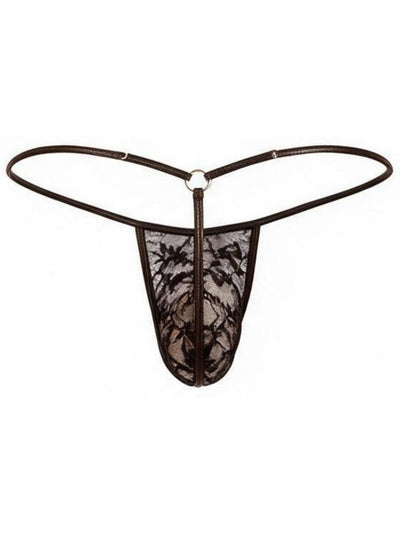 CandyMan 95007 Men's Underwear Seductive Lace Thong Color Black