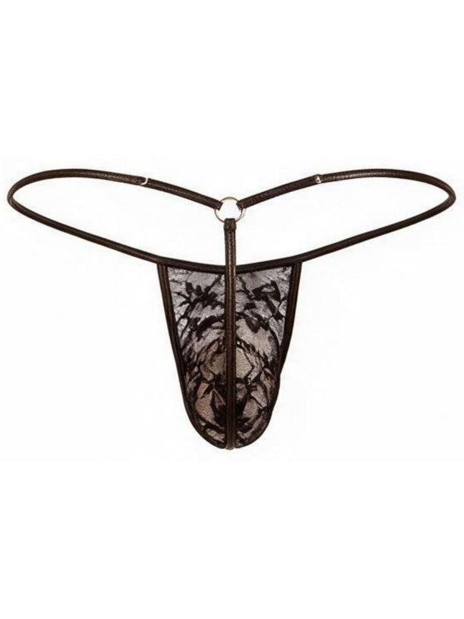 CandyMan 95007 Men's Underwear Seductive Lace Thong Color Black