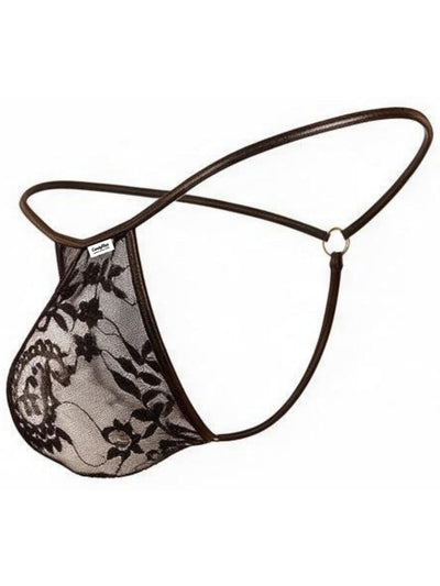 CandyMan 95007 Men's Underwear Seductive Lace Thong Color Black