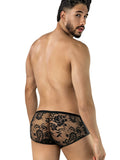CandyMan 95008 Men's Underwear Seductive Lace Trunks Color Black