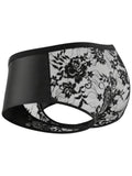 CandyMan 95008 Men's Underwear Seductive Lace Trunks Color Black
