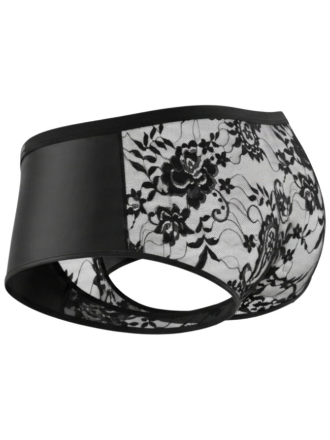 CandyMan 95008 Men's Underwear Seductive Lace Trunks Color Black