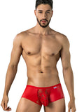 CandyMan 95008 Men's Underwear Seductive Lace Trunks Color Red