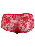 CandyMan 95008 Men's Underwear Seductive Lace Trunks Color Red