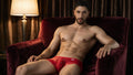 CandyMan 95008 Men's Underwear Seductive Lace Trunks Color Red