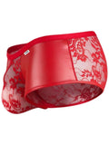 CandyMan 95008 Men's Underwear Seductive Lace Trunks Color Red