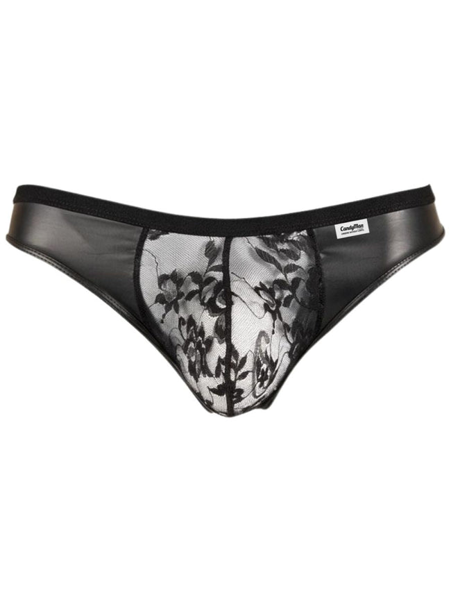 CandyMan 95009 Men's Underwear Seductive Lace Thongs Color Black