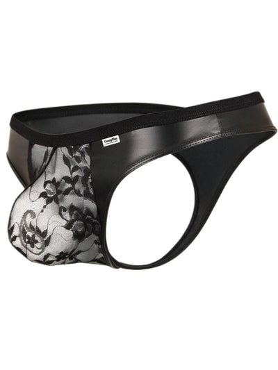 CandyMan 95009 Men's Underwear Seductive Lace Thongs Color Black