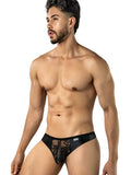 CandyMan 95009 Men's Underwear Seductive Lace Thongs Color Black