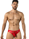 CandyMan 95009 Men's Underwear Seductive Lace Thongs Color Red