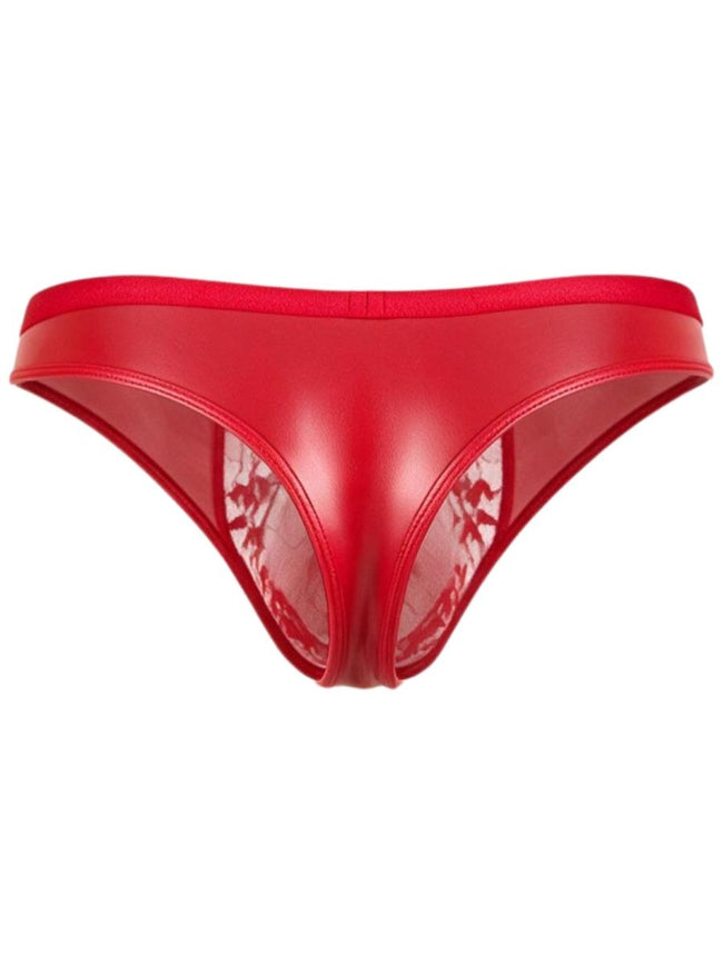 CandyMan 95009 Men's Underwear Seductive Lace Thongs Color Red