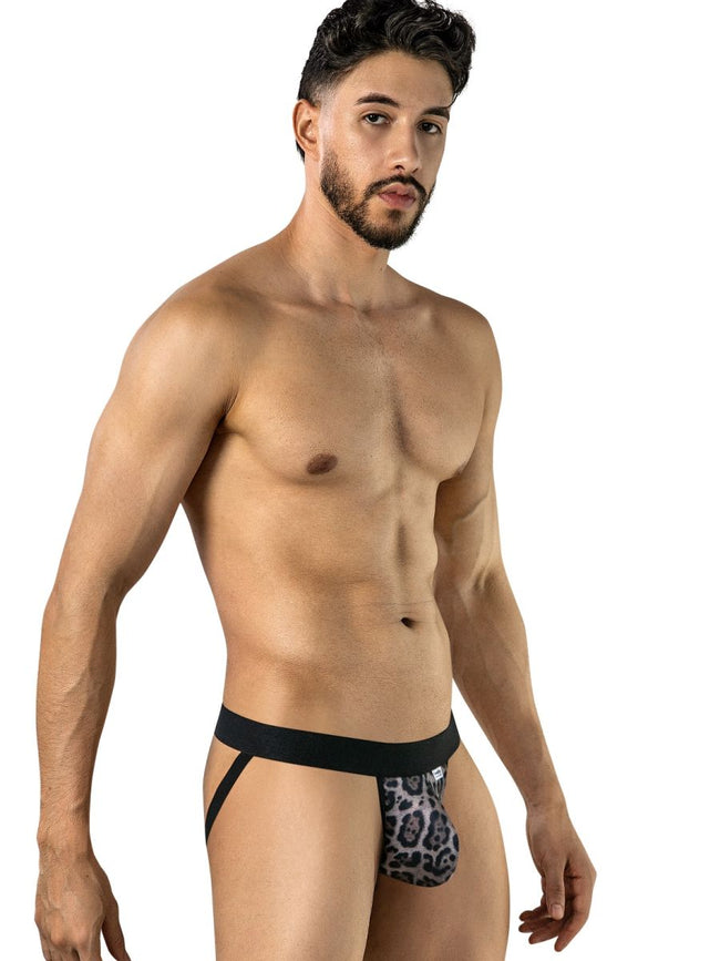 CandyMan Wild 95010 Men's Underwear Microfiber Jockstrap Color Leopard Print