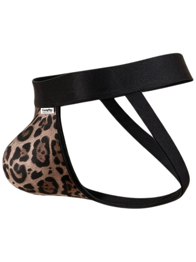 CandyMan Wild 95010 Men's Underwear Microfiber Jockstrap Color Leopard Print