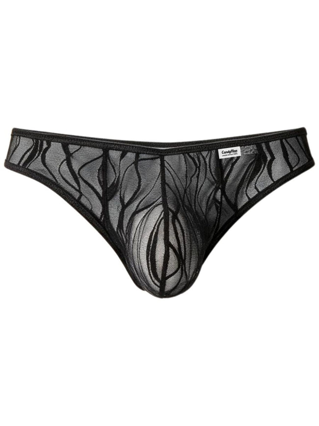 CandyMan 95011 Men's Underwear Seductive Lace Thongs Color Black
