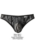 CandyMan 95011 Men's Underwear Seductive Lace Thongs Color Black