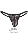 CandyMan 95012 Men's Underwear Seductive Lace Thongs Color Black
