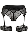 CandyMan 95014 Men's Underwear Seductive Garter Thongs Color Black