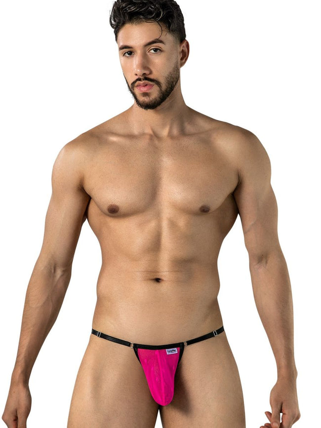 CandyMan 95016 Men's Underwear Sexy Mesh Thongs Color Hot Pink
