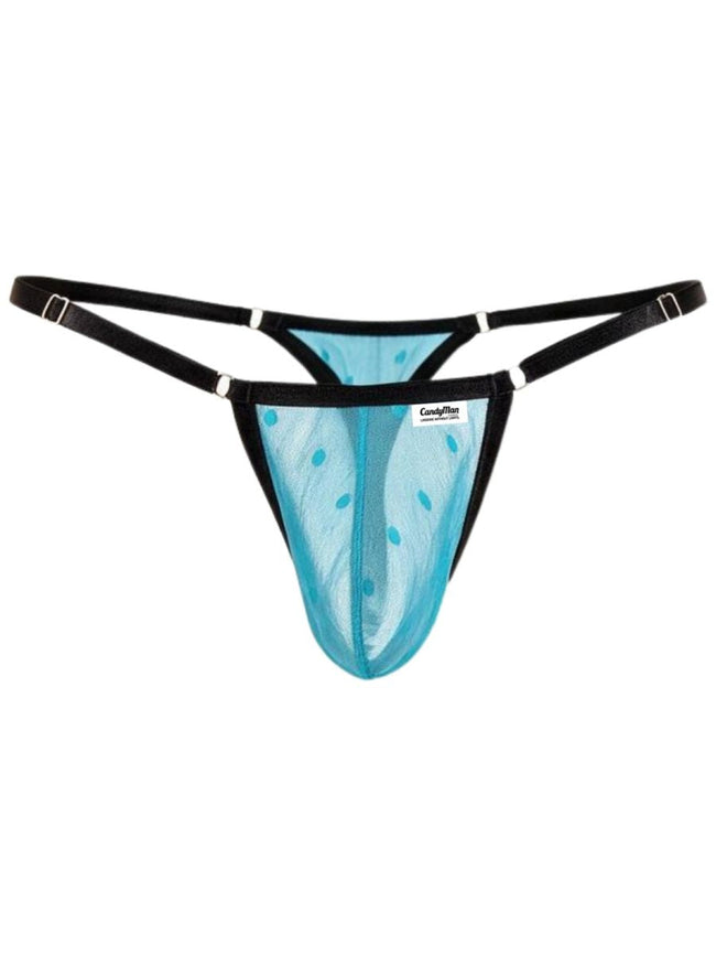 CandyMan 95016 Men's Underwear Sexy Mesh Thongs Color Turquoise