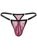 CandyMan 95016 Men's Underwear Sexy Mesh Thongs Color Wine