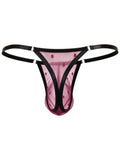 CandyMan 95016 Men's Underwear Sexy Mesh Thongs Color Wine