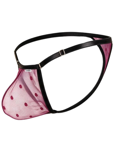 CandyMan 95016 Men's Underwear Sexy Mesh Thongs Color Wine