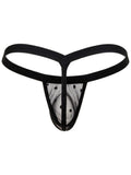 CandyMan 95017 Men's Underwear Mesh Thongs Color Black