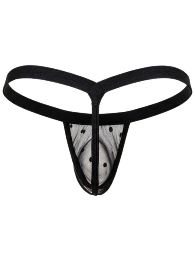 CandyMan 95017 Men's Underwear Mesh Thongs Color Black