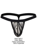CandyMan 95017 Men's Underwear Mesh Thongs Color Black