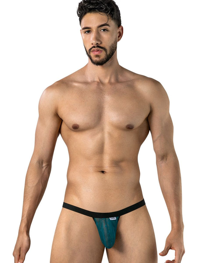 CandyMan 95017 Men's Underwear Mesh Thongs Color Emerald