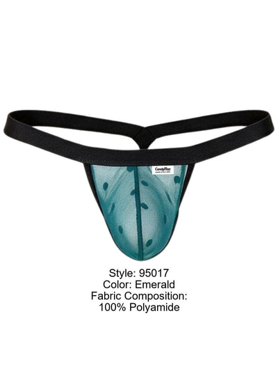 CandyMan 95017 Men's Underwear Mesh Thongs Color Emerald