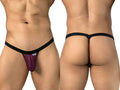 CandyMan 95017 Men's Underwear Mesh Thongs Color Wine