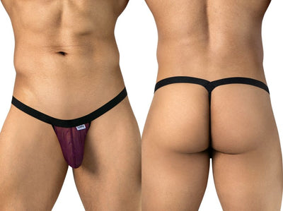 CandyMan 95017 Men's Underwear Mesh Thongs Color Wine