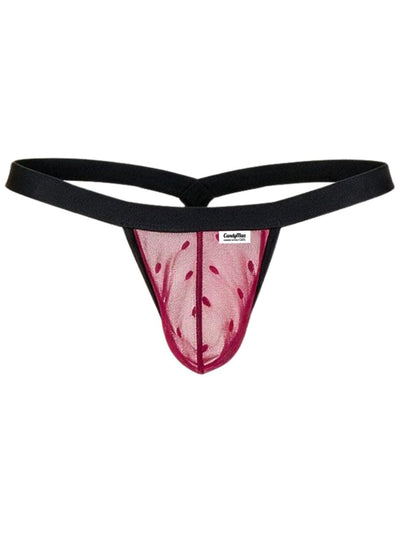 CandyMan 95017 Men's Underwear Mesh Thongs Color Wine