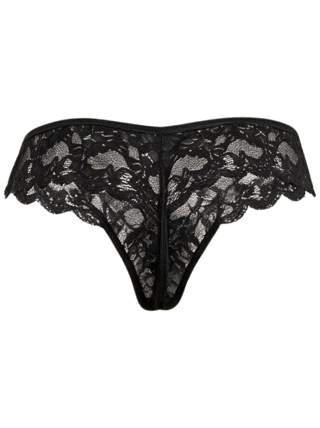 CandyMan 95019 Men's Underwear Elegant Lace Thongs Color Black