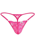 CandyMan 95020 Men's Underwear Sensual Lace Thongs Color Pink