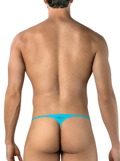 CandyMan 95020 Men's Underwear Sensual Lace Thongs Color Turquoise