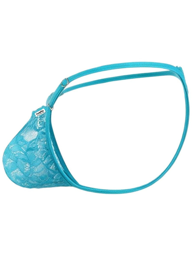 CandyMan 95020 Men's Underwear Sensual Lace Thongs Color Turquoise