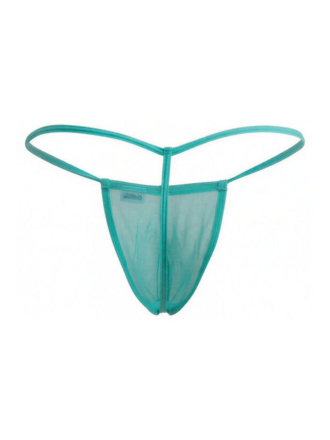 CandyMan 9586 Men's Underwear Mini G-String Color Aqua Mesh