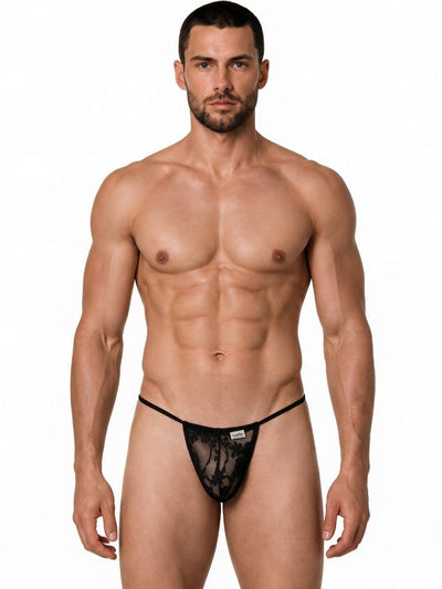 CandyMan 9586 Men's Underwear Mini G-String Color Black Lace