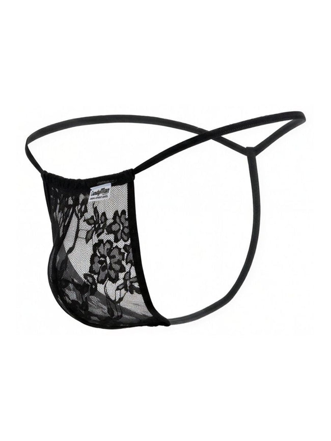 CandyMan 9586 Men's Underwear Mini G-String Color Black Lace