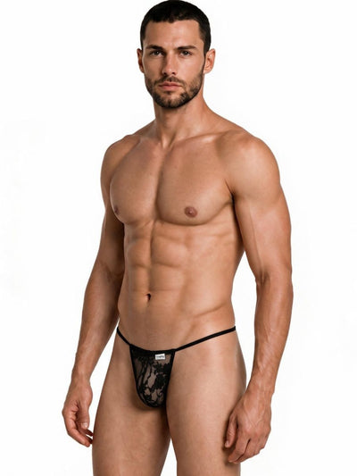 CandyMan 9586 Men's Underwear Mini G-String Color Black Lace