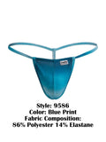 CandyMan 9586 G-String Color Blue Print