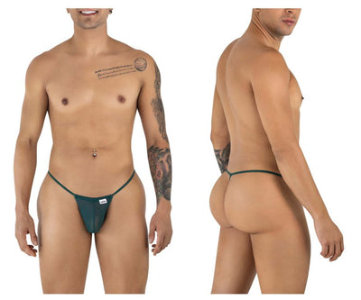 CandyMan 9586 G-String Color Bottle Green Mesh