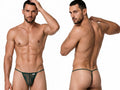CandyMan 9586 Men's Underwear Mini G-String Color Bottle Green Mesh