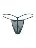 CandyMan 9586 Men's Underwear Mini G-String Color Bottle Green Mesh