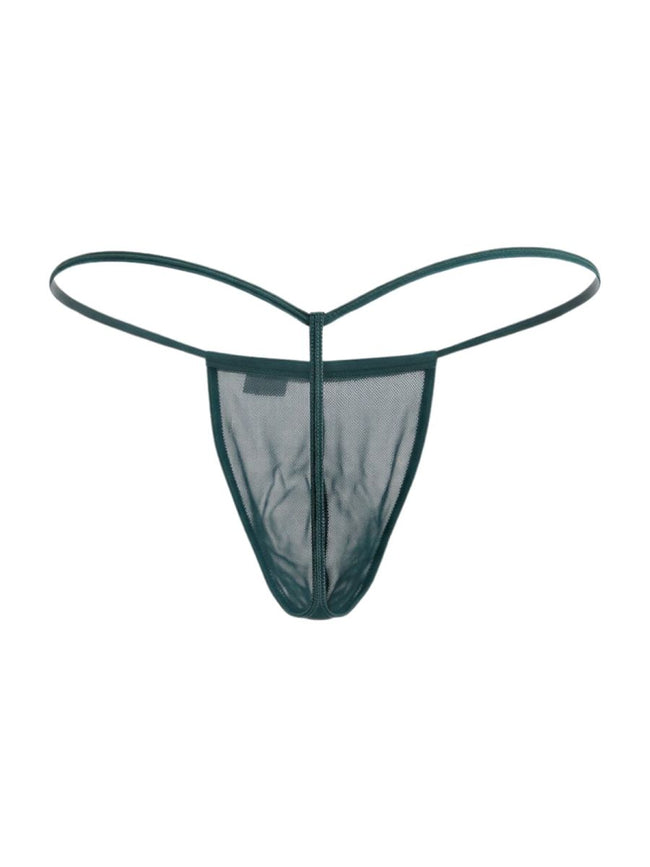 CandyMan 9586 G-String Color Bottle Green Mesh