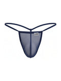 CandyMan 9586 Men's Underwear Mini G-String Color Dark Blue Mesh