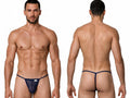 CandyMan 9586 Men's Underwear Mini G-String Color Dark Blue Mesh